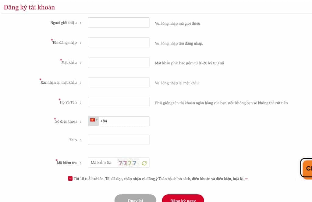 Cách đăng ký tài khoản AE888