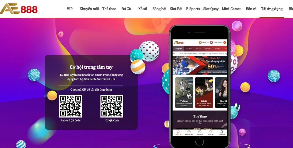 Cách tải App Ứng dụng AE888