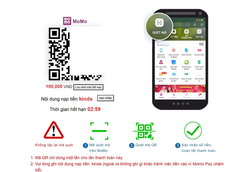 Nạp tiền AE888 bằng Momo Pay