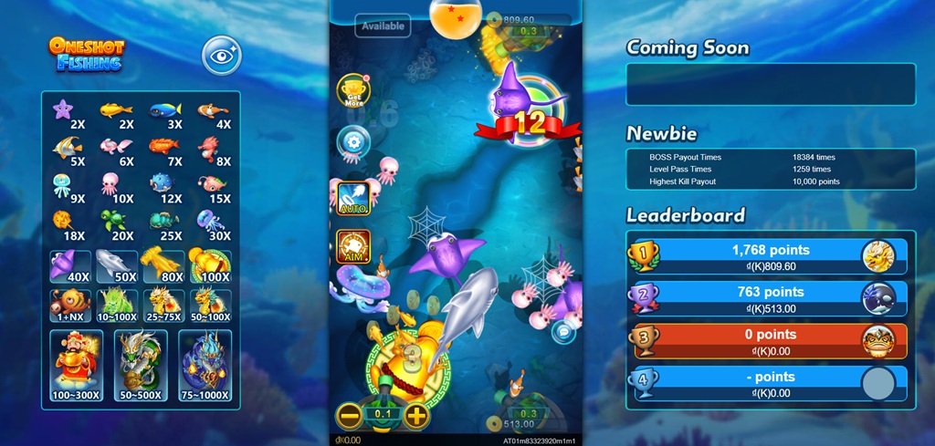 Giao diện khi chơi Bắn Cá tại AE888