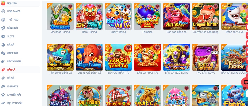 Giao diện Bắn Cá tại AE888