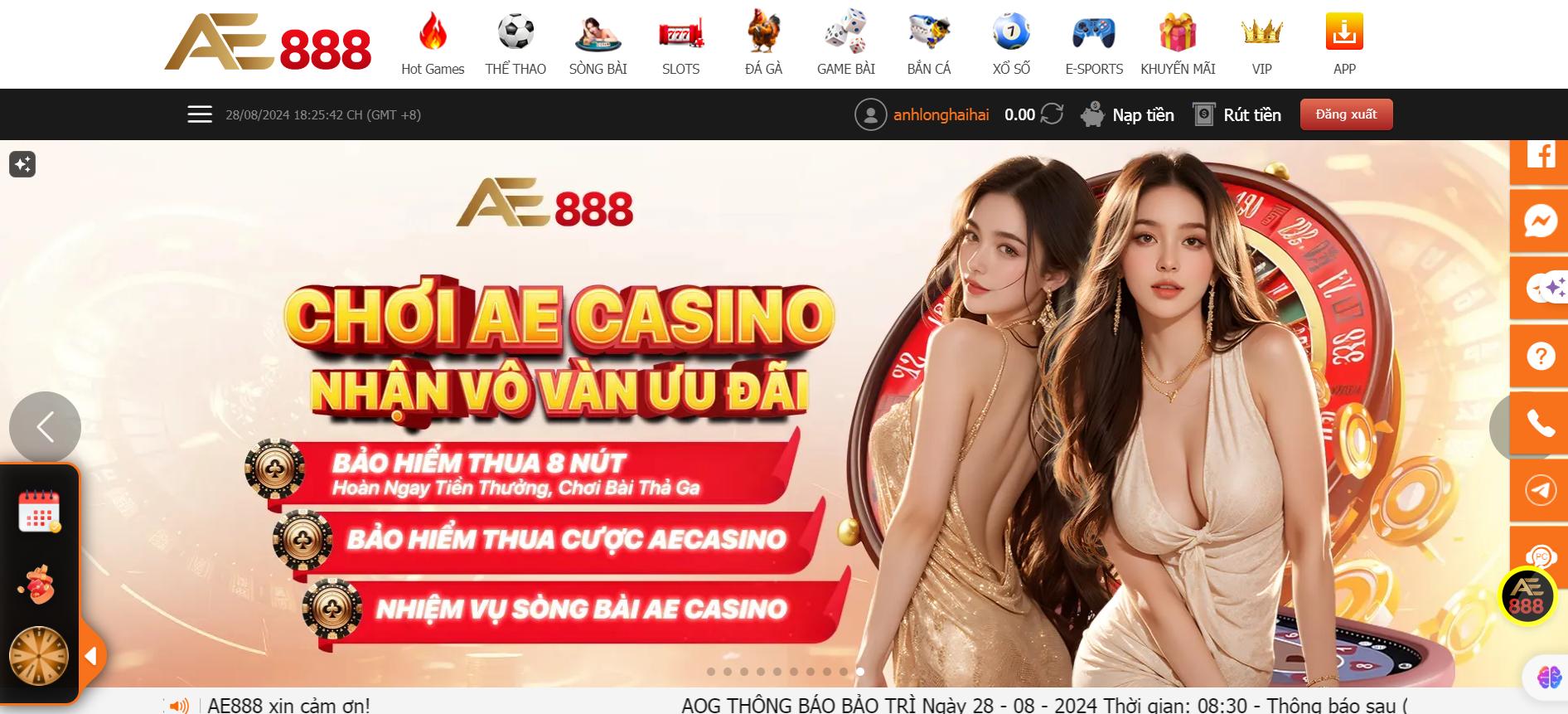 Casino Ae888 - Hạng Mục Giải Trí Chinh Phục Mọi Bet Thủ Trên Thị Trường